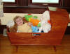 Diane Renee inside cradle made by friend Dave McCage of Divers Inc.