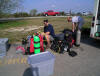 Patrix and Rod Althaus getting ready for Cooper River Dive for Shark Teeth